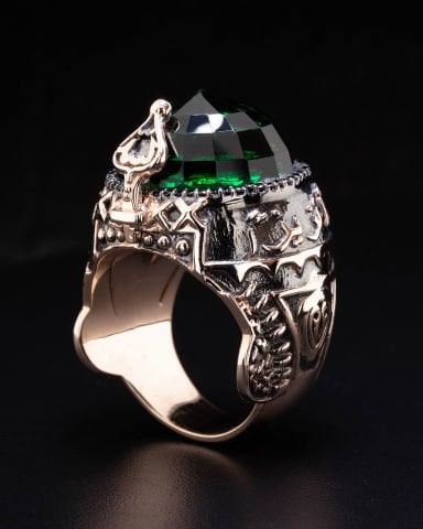 Fatih Sultan Mehmet'in Miğferi Figürlü Ayet İşli Yüzük