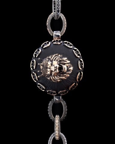 Aslan Figürlü Gümüş Bileklik