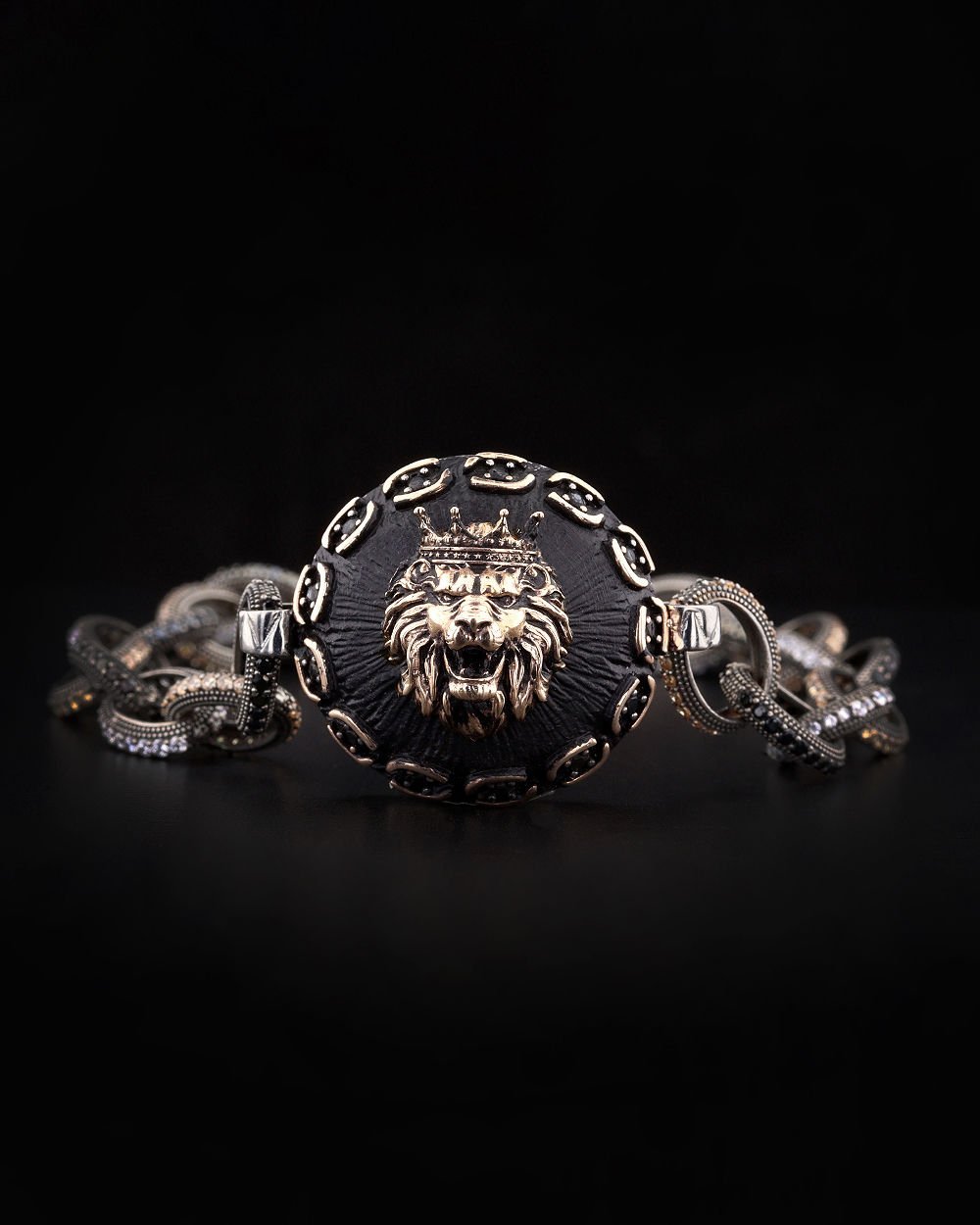 Aslan Figürlü Gümüş Bileklik