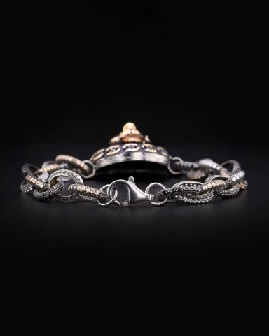 Aslan Figürlü Gümüş Bileklik