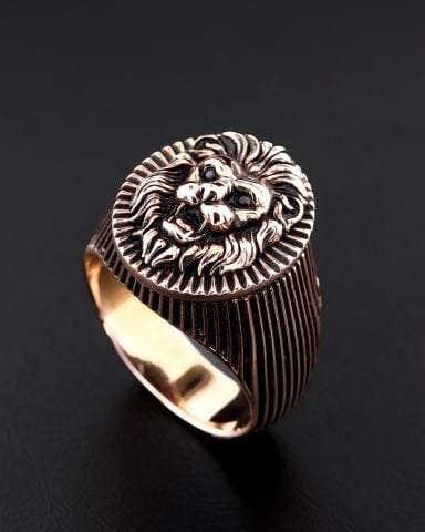 Aslan Figürlü Yüzük