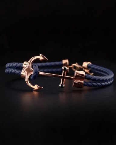 Çapa Figürlü Gümüş Bileklik