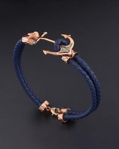 Çapa Figürlü Gümüş Bileklik