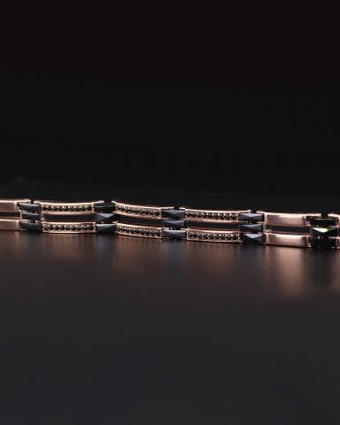 Seramik Taşlı Gümüş Bileklik