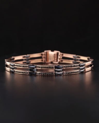 Seramik Taşlı Gümüş Bileklik