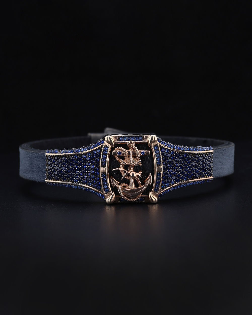 Çapa Figürlü Gümüş Bileklik