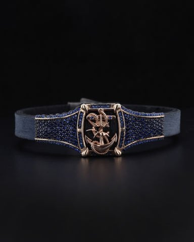 Çapa Figürlü Gümüş Bileklik