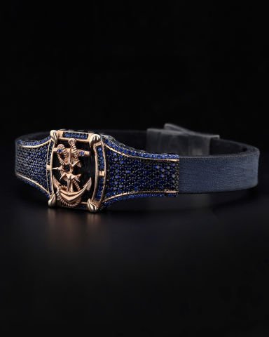 Çapa Figürlü Gümüş Bileklik