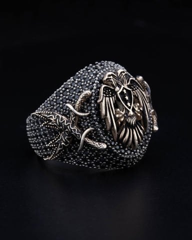 Kılıç Figürlü Selçuklu Kartal Yüzük