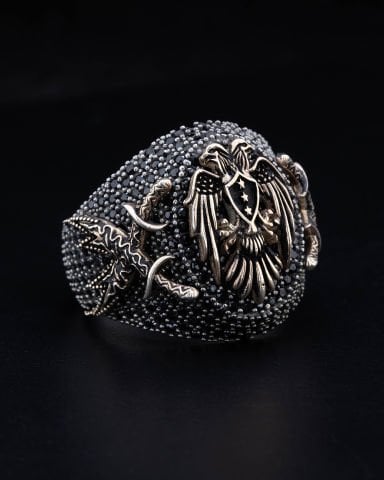 Kılıç Figürlü Selçuklu Kartal Yüzük