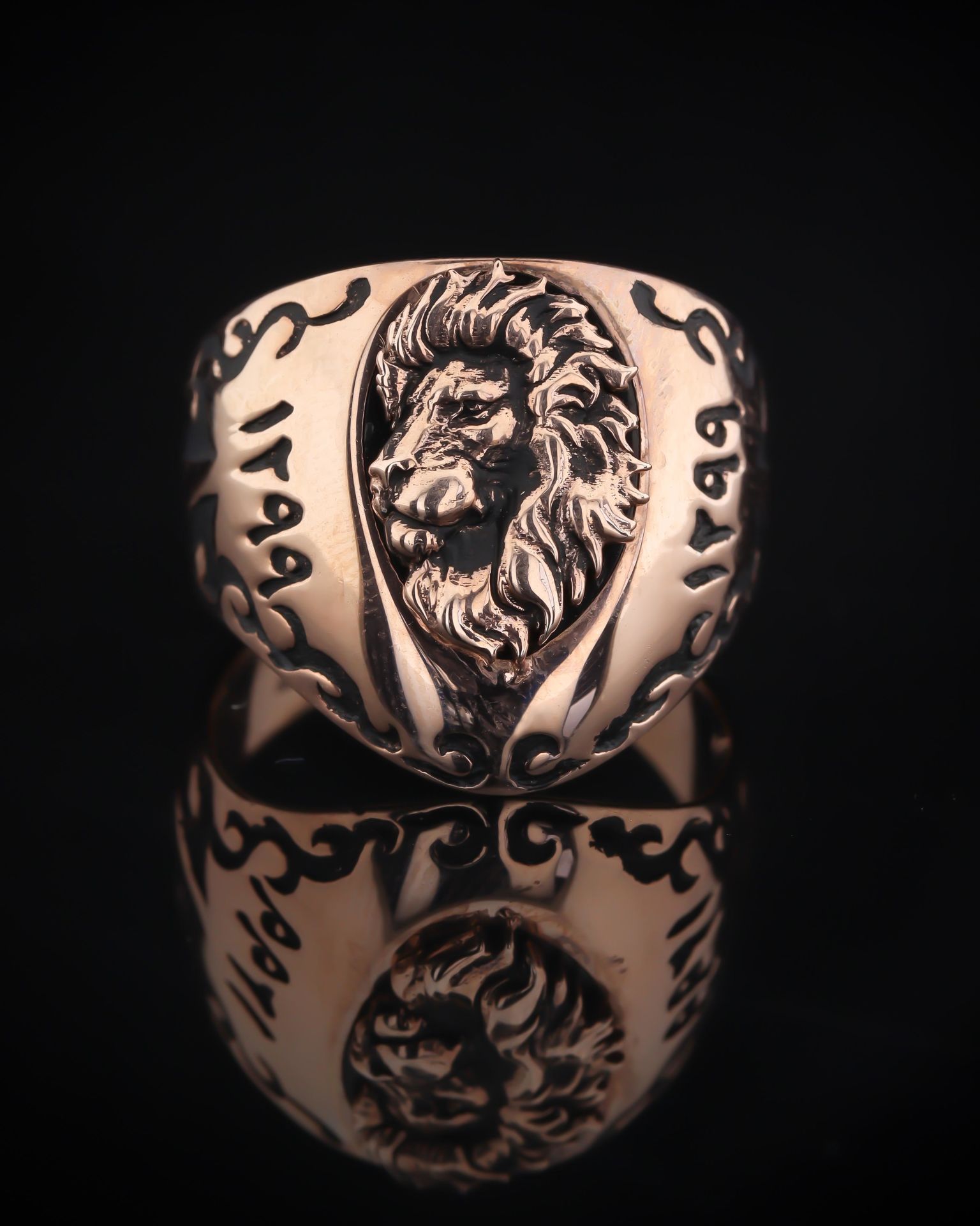 Aslan Figürlü 1299 Osmanlı Zihgir Yüzük