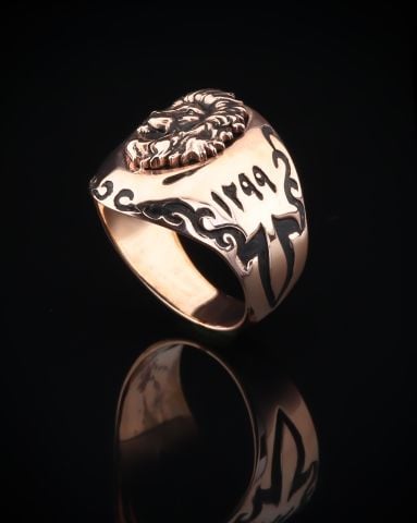 Aslan Figürlü 1299 Osmanlı Zihgir Yüzük