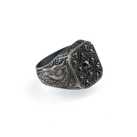 Oyma At Figürlü Yüzük