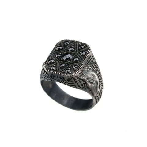 Oyma At Figürlü Yüzük