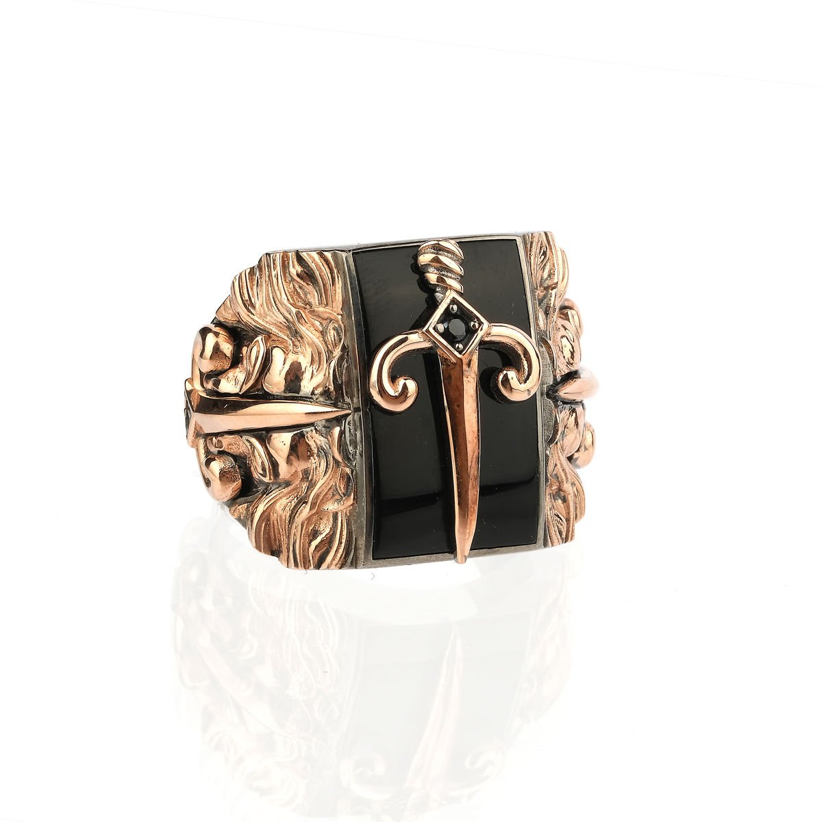 Altın Kılıç Figürlü Yüzük 296