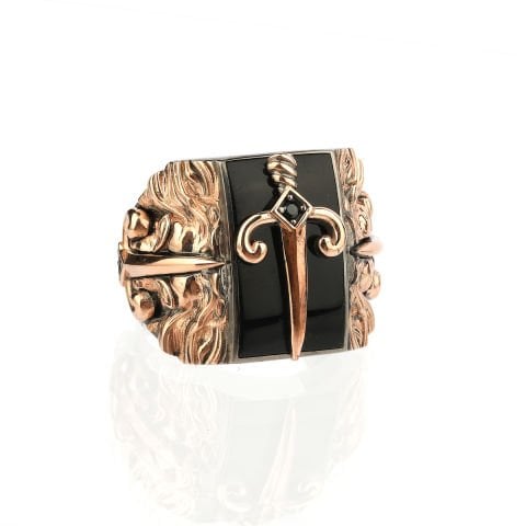 Altın Kılıç Figürlü Yüzük 296