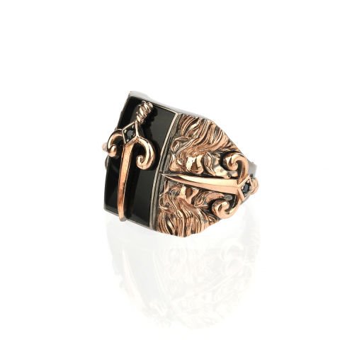 Altın Kılıç Figürlü Yüzük 296