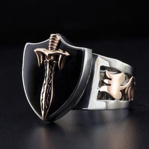 Kılıç ve Kalkan Figürlü Yüzük 299