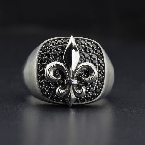 Altın Fleur de Lis Figürlü Yüzük 304