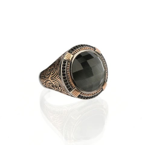 Kedi Gözü Taşlı Yüzük