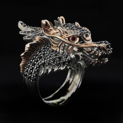 Taşlı Ejderha Yüzük