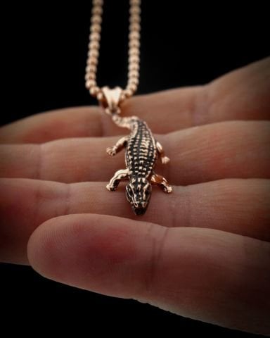 Timsah Figürlü Kolye