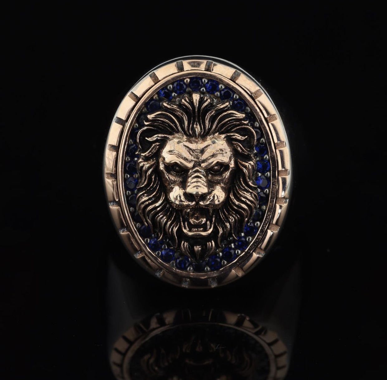 Aslan Figürlü Gümüş Yüzük