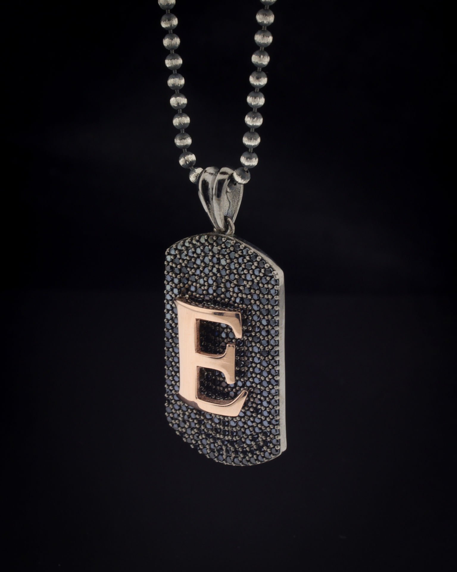 Harfli Taşlı Kolye-E