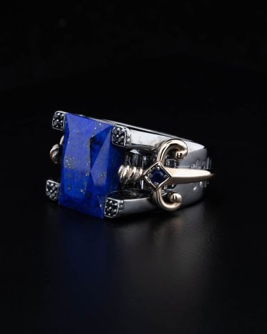 Kılıç Figürlü Lapis Taşı Yüzük