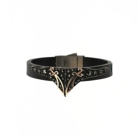 Çift Kılıç Figürlü Gümüş Bileklik