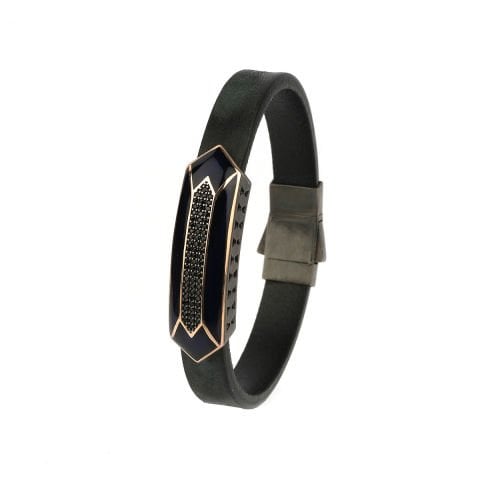 Mineli Taş İşli Gümüş Bileklik