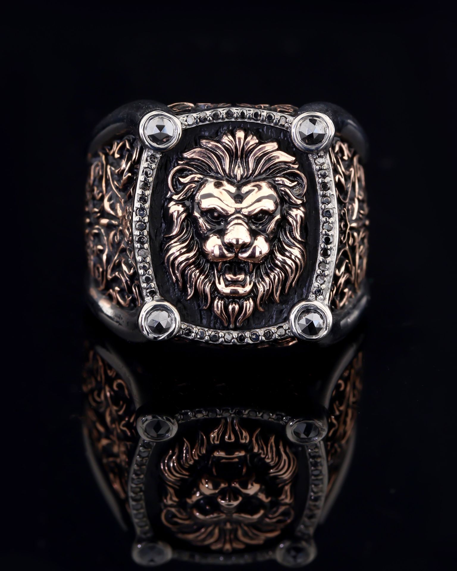 Altın, Elmas, Pırlanta İşli Aslan Yüzük