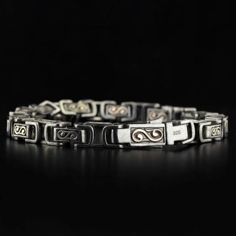 Tasarım Gümüş Zincir Bileklik