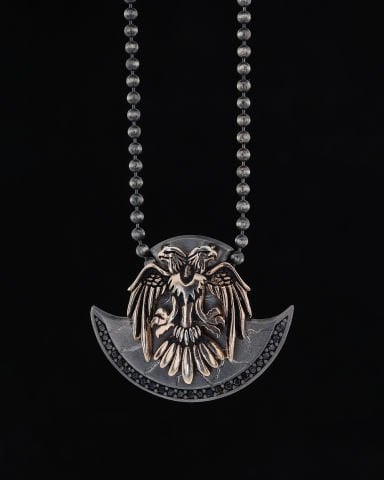 Selçuklu Kartalı Figürlü Gümüş Kolye