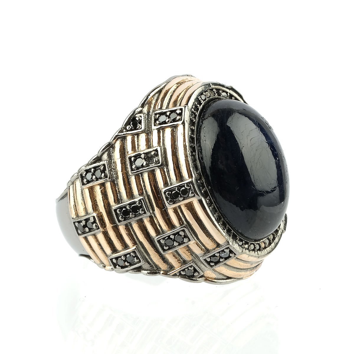 Safir Taşlı Gümüş Yüzük