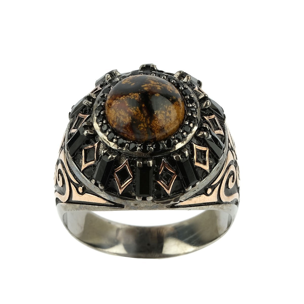 Tiger Taşlı Gümüş Yüzük