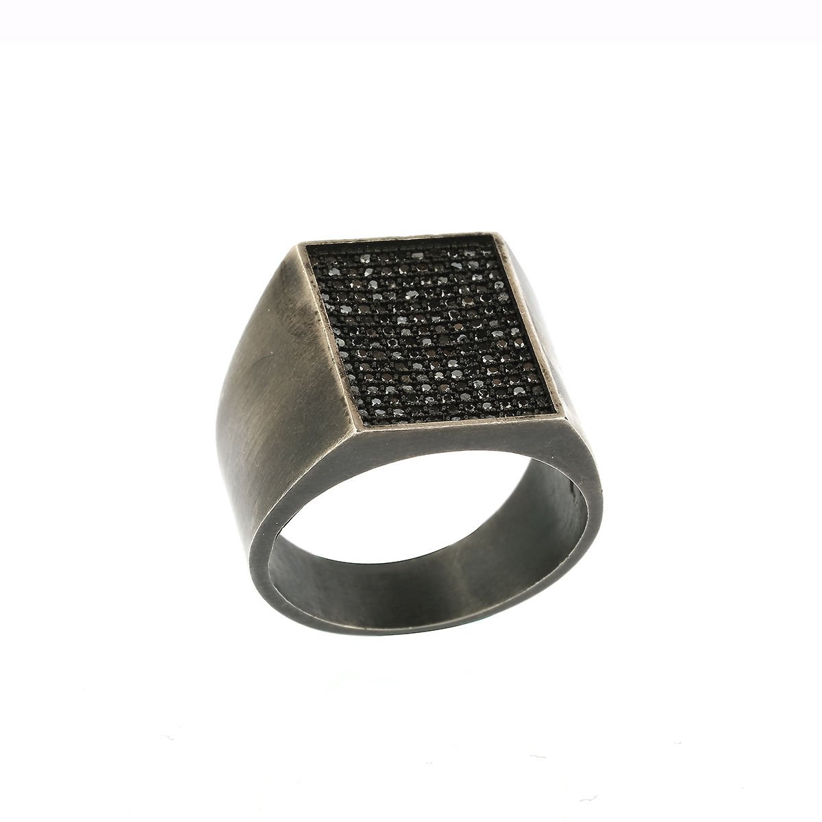 Dikdörtgen Form Gümüş Yüzük