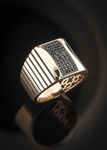Rose Gold Taşlı Gümüş Yüzük