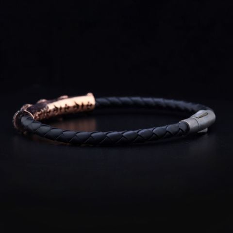 Kauçuk Örgülü Gümüş Bileklik-KG100855