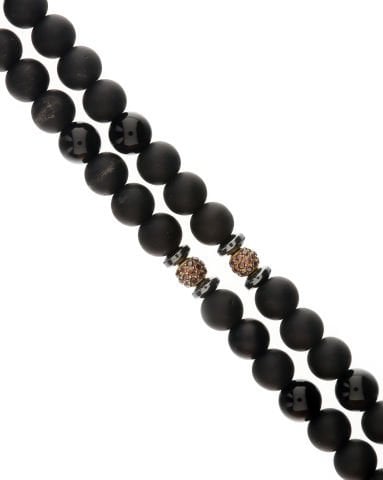 Anubis Figürlü Doğal Taş(Kaplan Gözü-Onix) Kolye