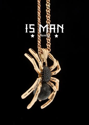 Doğal Taşlı Tarantula Kolye(Jasper Taşı)