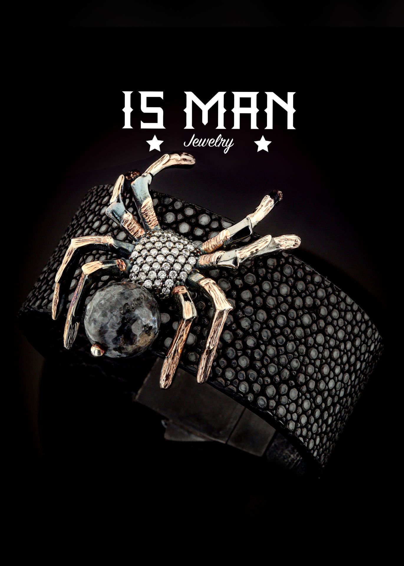 Doğal Taşlı Tarantula Bileklik(Jasper Taşı)